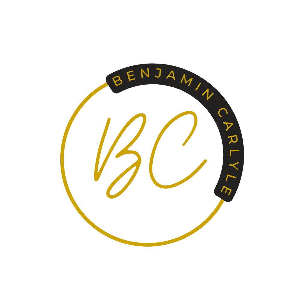 White and Black Simple Circle Handwritten Initials Monogram Logo(2)